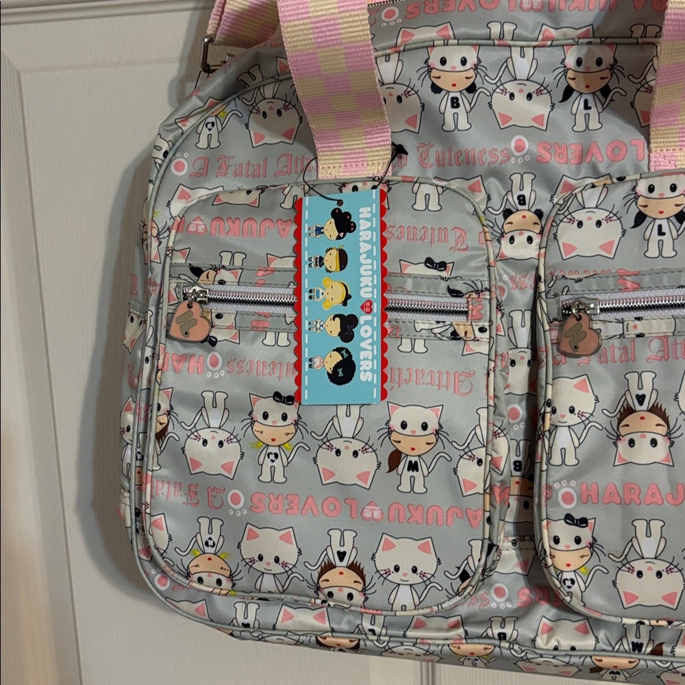 Harajuku Lovers POPPIN Meow Madness school work travel Bag Purse Tote - Picture 4 of 9